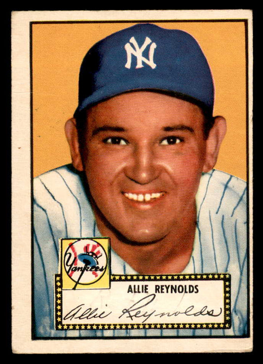 1952 Topps Baseball #067 Allie Reynolds Yankees VG Red 558657