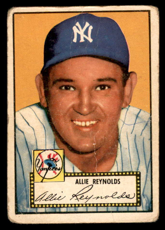 1952 Topps Baseball #067 Allie Reynolds Yankees Good Red 558658