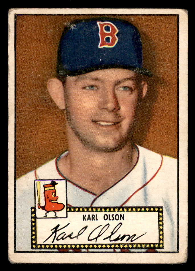 1952 Topps Baseball #072 Karl Olson Red Sox GD-VG Black 558664