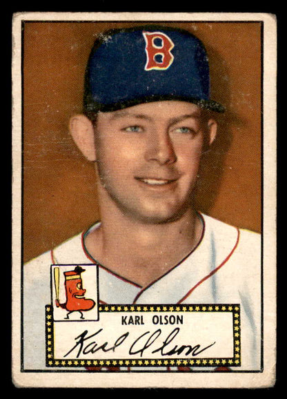 1952 Topps Baseball #072 Karl Olson Red Sox GD-VG Black 558664