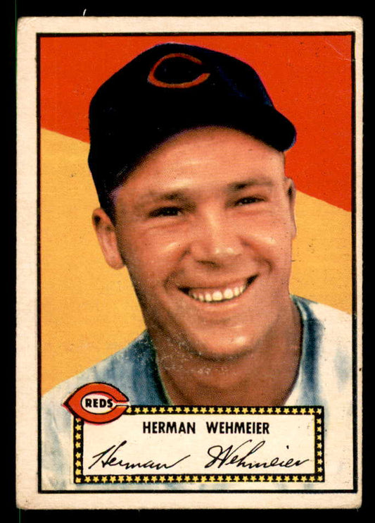1952 Topps Baseball #080 Herman Wehmeier Reds GD-VG Red 558672