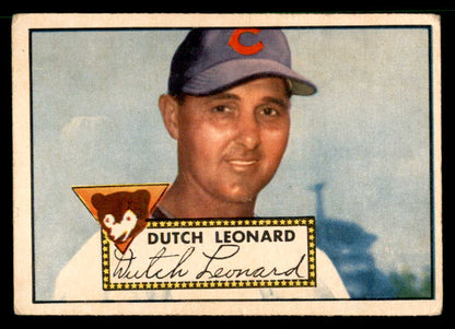 1952 Topps Baseball #110 Dutch Leonard Cubs VG 558706