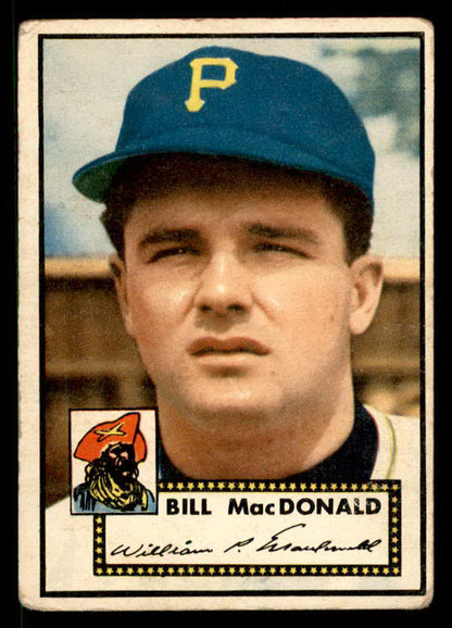 1952 Topps Baseball #138 Bill Macdonald Pirates GD-VG 558735