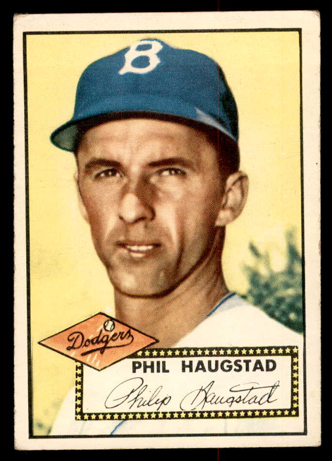 1952 Topps Baseball #198 Phil Haugstad Dodgers VG-EX 558788