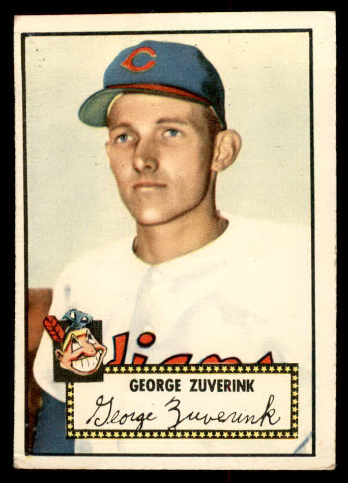 1952 Topps Baseball #199 George Zuverink Indians VG 558790
