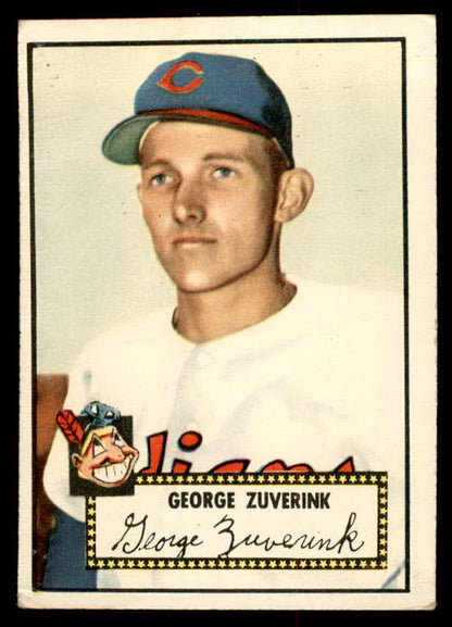 1952 Topps Baseball #199 George Zuverink Indians VG 558790