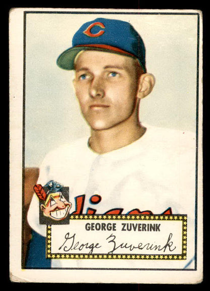 1952 Topps Baseball #199 George Zuverink Indians VG 558791