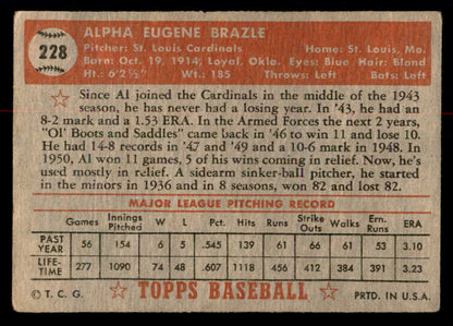 1952 Topps Baseball #228 Al Brazle Cardinals GD-VG 558822