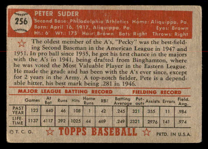 1952 Topps Baseball #256 Pete Suder A's GD-VG 558857