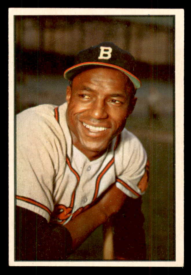 1953 Bowman Color Baseball #003 Sam Jethroe Braves EX 558876