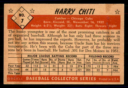 1953 Bowman Color Baseball #007 Harry Chiti Cubs EX-MT 558881