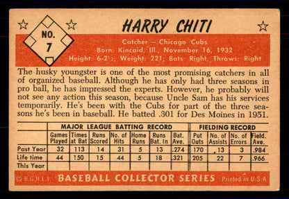 1953 Bowman Color Baseball #007 Harry Chiti Cubs EX-MT 558882