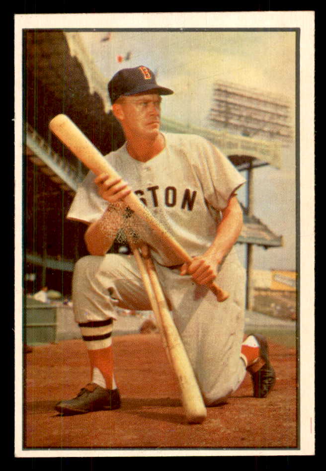 1953 Bowman Color Baseball #025 Hoot Evers Red Sox EX-MT 558895