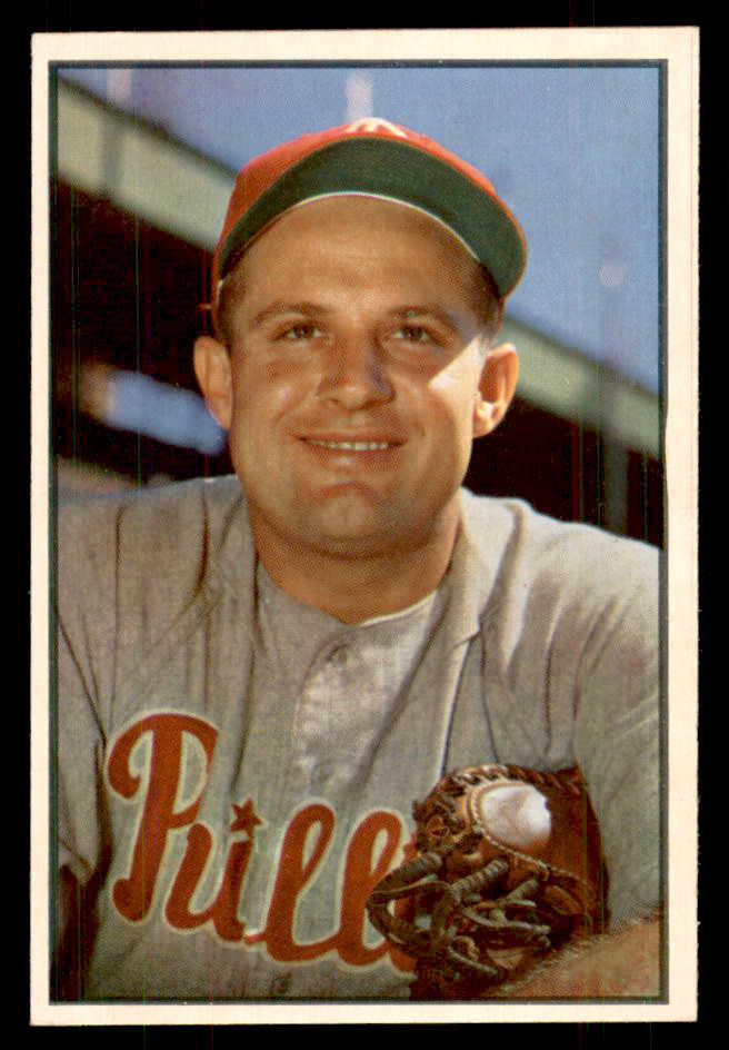 1953 Bowman Color Baseball #028 Smoky Burgess Phillies EX-MT 558899