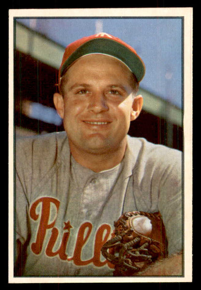 1953 Bowman Color Baseball #028 Smoky Burgess Phillies EX-MT 558899
