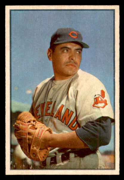 1953 Bowman Color Baseball #043 Mike Garcia Indians EX-MT/NR-MT 558911