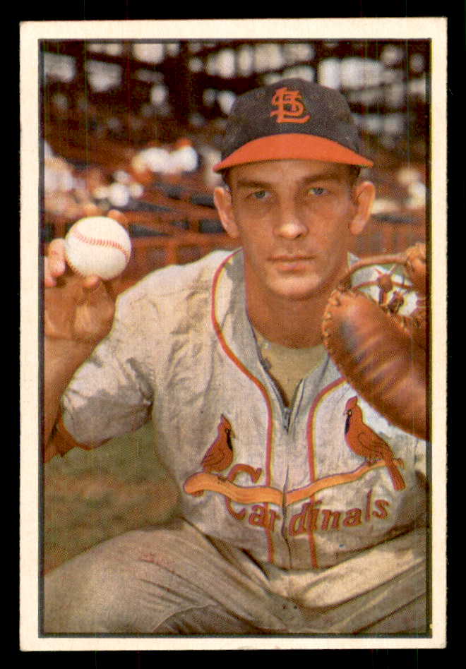 1953 Bowman Color Baseball #053 Del Rice Cardinals EX 558916