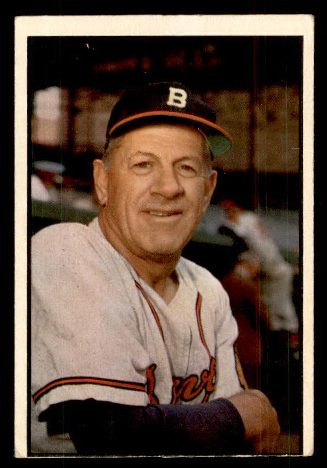 1953 Bowman Color Baseball #069 Charlie Grimm Braves VG-EX 558927