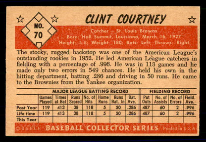 1953 Bowman Color Baseball #070 Clint Courtney Browns EX 558928
