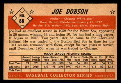 1953 Bowman Color Baseball #088 Joe Dobson White Sox EX-MT 558950