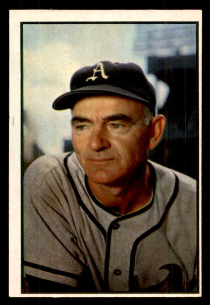 1953 Bowman Color Baseball #095 Wally Moses A's EX 558957