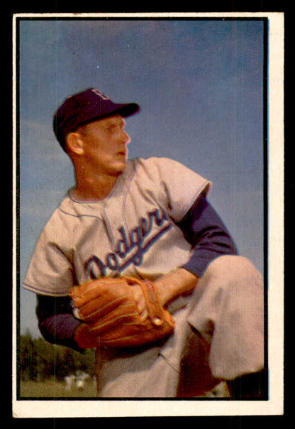 1953 Bowman Color Baseball #129 Russ Meyer Dodgers VG-EX 558987