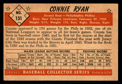1953 Bowman Color Baseball #131 Connie Ryan Phillies EX-MT 558989