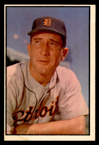 1953 Bowman Color Baseball #132 Fred Hutchinson Tigers EX-MT 558991