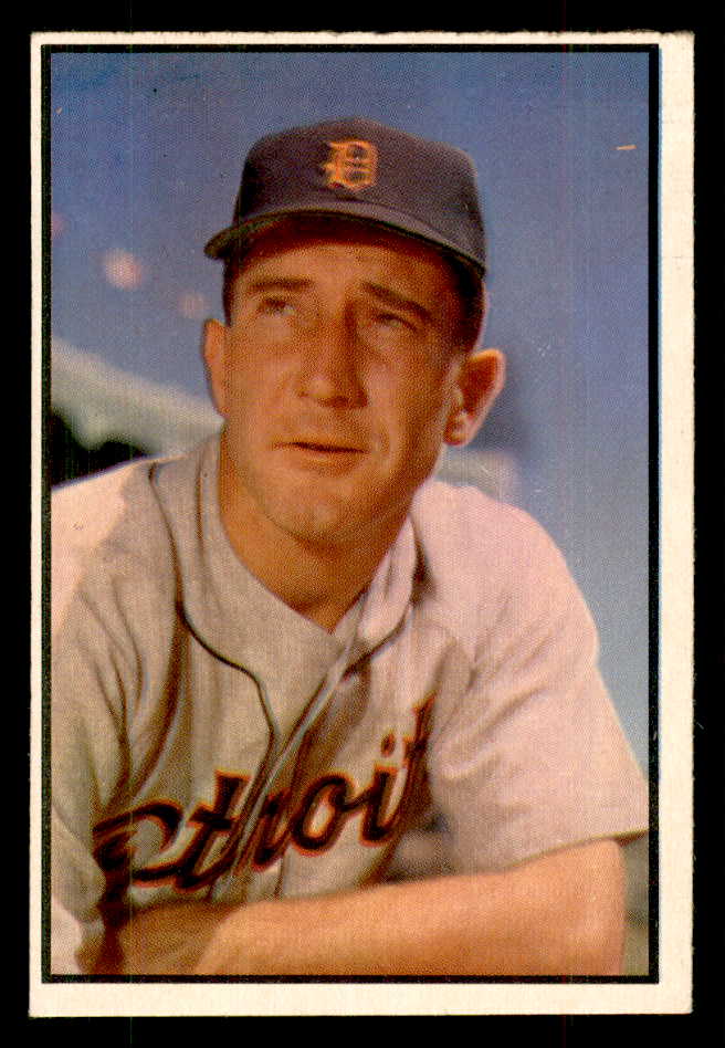 1953 Bowman Color Baseball #132 Fred Hutchinson Tigers EX 558992