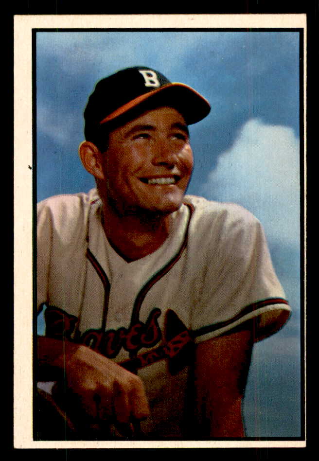 1953 Bowman Color Baseball #151 Joe Adcock Braves EX 559013