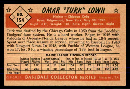 1953 Bowman Color Baseball #154 Turk Lown Cubs EX-MT 559015