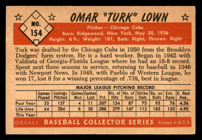 1953 Bowman Color Baseball #154 Turk Lown Cubs VG-EX 559016
