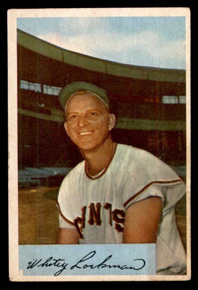 1954 Bowman Baseball #153 Whitey Lockman Giants VG-EX 559031