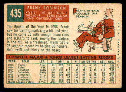 1959 Topps Baseball #435 Frank Robinson Reds VG 559067