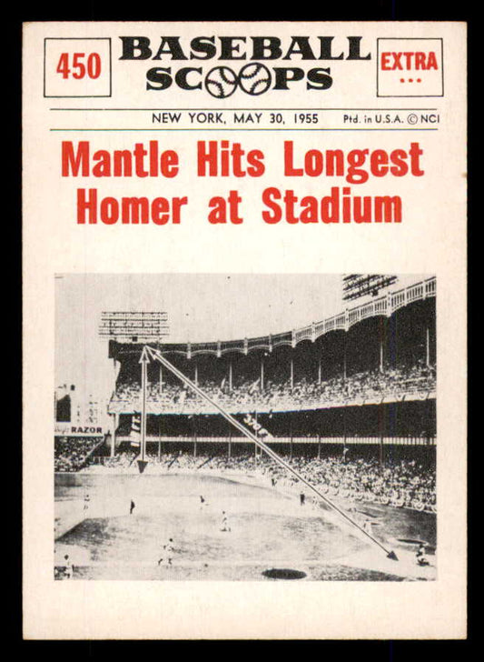 1961 Nu Card Scoops #450 Mickey Mantle Yankees EX-MT 559082