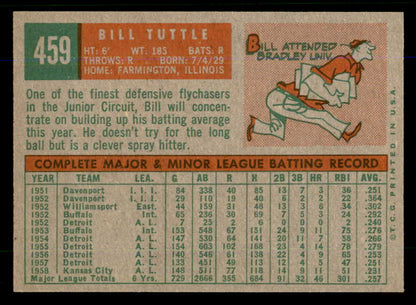 1959 Topps Baseball #459 Bill Tuttle A's EX-MT 559098