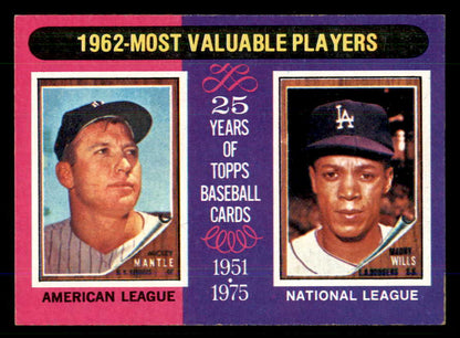 1975 Topps Baseball #200 Mickey Mantle Maury Wills EX-MT 559110