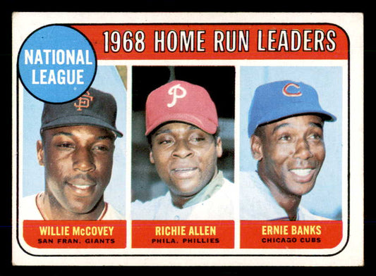 1969 Topps Baseball #006 N.L. Home Run Leaders Ernie Banks EX 559113
