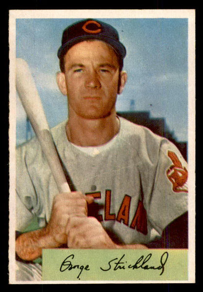 1954 Bowman Baseball #036 George Strickland Indians EX-MT 559144