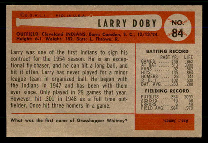 1954 Bowman Baseball #084 Larry Doby Indians EX-MT 559169