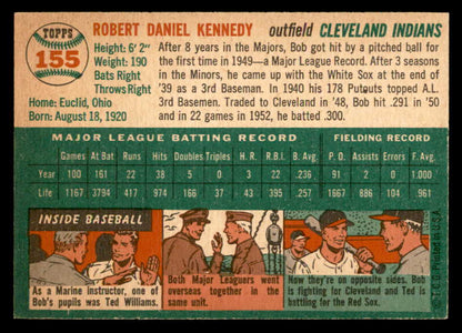 1954 Topps Baseball #155 Bob Kennedy Indians NR-MT 559268