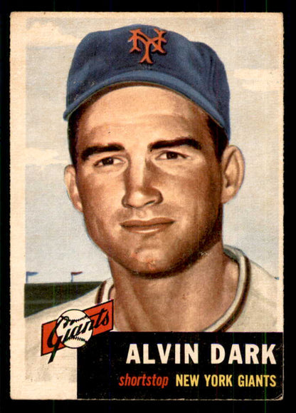 1953 Topps Baseball #109 Alvin Dark Giants EX+/EX-MT 559278