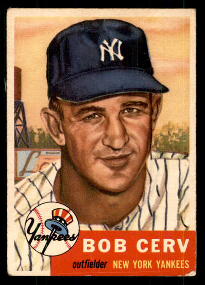 1953 Topps Baseball #210 Bob Cerv Yankees Good 559282