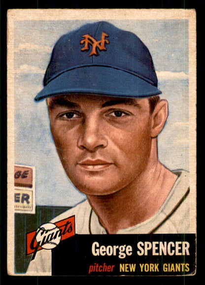 1953 Topps Baseball #115 George Spencer Giants VG-EX 559286