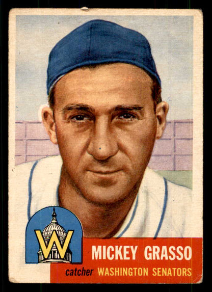 1953 Topps Baseball #148 Mickey Grasso Senators VG-EX 559288