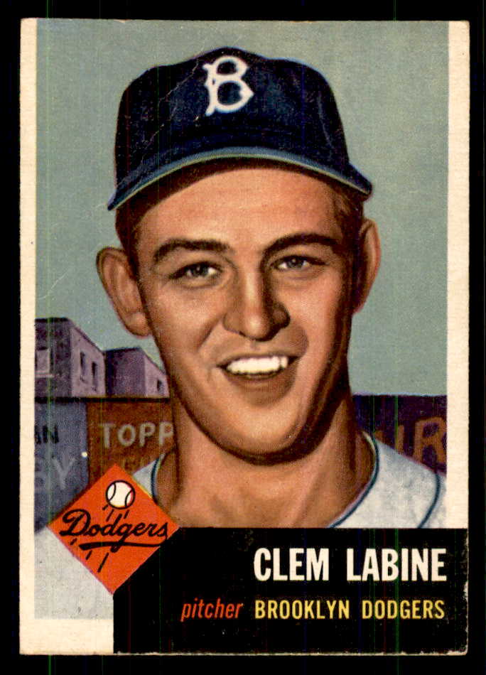 1953 Topps Baseball #014 Clem Labine Dodgers Good 559295