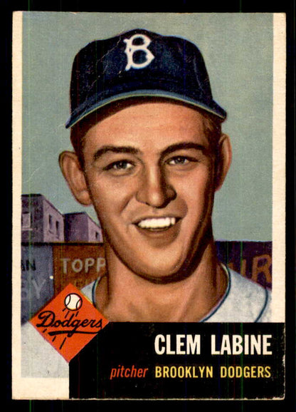 1953 Topps Baseball #014 Clem Labine Dodgers Good 559295