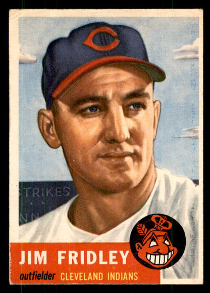 1953 Topps Baseball #187 Jim Fridley Indians VG-EX 559297