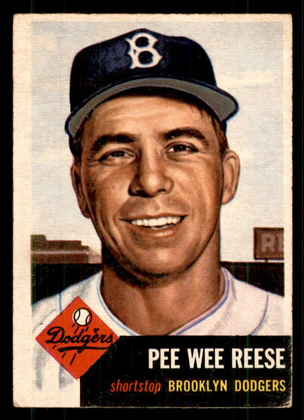 1953 Topps Baseball #076 Pee Wee Reese Dodgers VG 559304