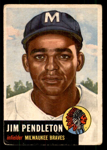 1953 Topps Baseball #185 Jim Pendleton Braves Good 559312